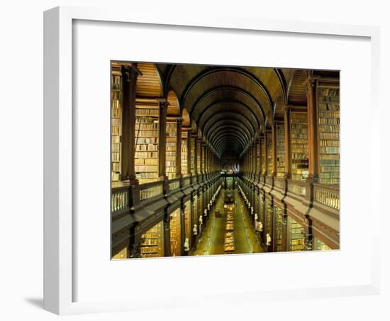 Gallery of the Old Library, Trinity College, Dublin, County Dublin, Eire (Ireland)-Bruno Barbier-Framed Photographic Print