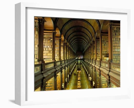 Gallery of the Old Library, Trinity College, Dublin, County Dublin, Eire (Ireland)-Bruno Barbier-Framed Photographic Print