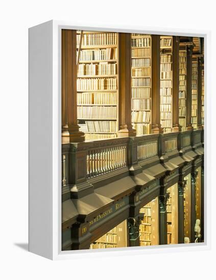 Gallery of the Old Library, Trinity College, Dublin, County Dublin, Eire (Ireland)-Bruno Barbier-Framed Premier Image Canvas