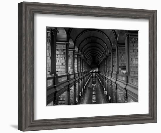 Gallery of the Old Library, Trinity College, Dublin, County Dublin, Eire (Ireland)-Bruno Barbier-Framed Photographic Print