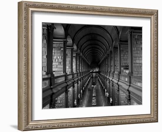 Gallery of the Old Library, Trinity College, Dublin, County Dublin, Eire (Ireland)-Bruno Barbier-Framed Photographic Print