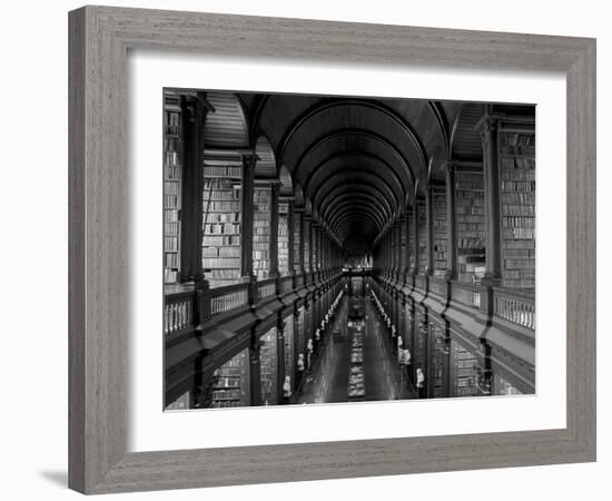 Gallery of the Old Library, Trinity College, Dublin, County Dublin, Eire (Ireland)-Bruno Barbier-Framed Photographic Print