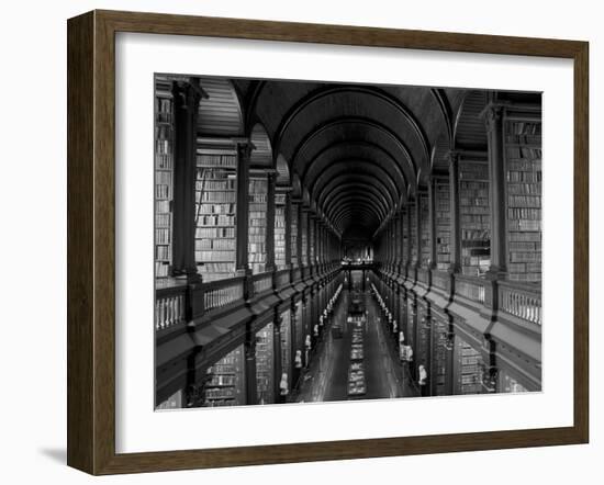 Gallery of the Old Library, Trinity College, Dublin, County Dublin, Eire (Ireland)-Bruno Barbier-Framed Photographic Print