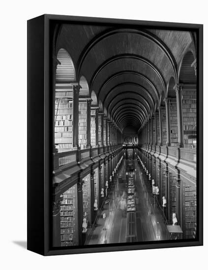 Gallery of the Old Library, Trinity College, Dublin, County Dublin, Eire (Ireland)-Bruno Barbier-Framed Premier Image Canvas