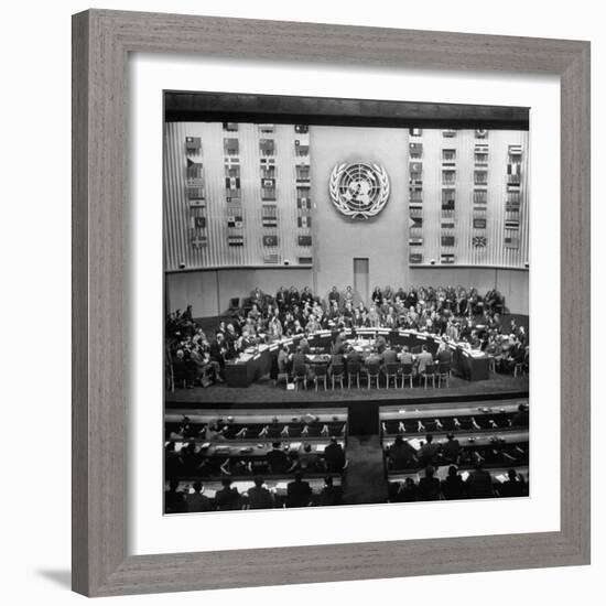 Gallery of the Palais De Chaillot in Paris at the United Nations Security Council October Session-Yale Joel-Framed Photographic Print