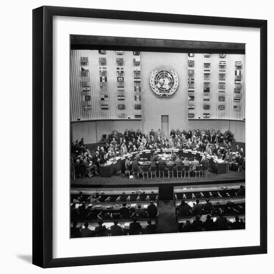 Gallery of the Palais De Chaillot in Paris at the United Nations Security Council October Session-Yale Joel-Framed Photographic Print