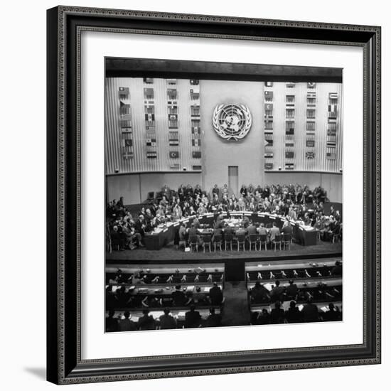 Gallery of the Palais De Chaillot in Paris at the United Nations Security Council October Session-Yale Joel-Framed Photographic Print