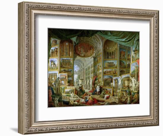 Gallery of Views of Ancient Rome, 1758-Giovanni Paolo Pannini-Framed Giclee Print