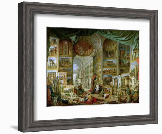 Gallery of Views of Ancient Rome, 1758-Giovanni Paolo Pannini-Framed Giclee Print