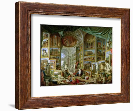 Gallery of Views of Ancient Rome, 1758-Giovanni Paolo Pannini-Framed Giclee Print