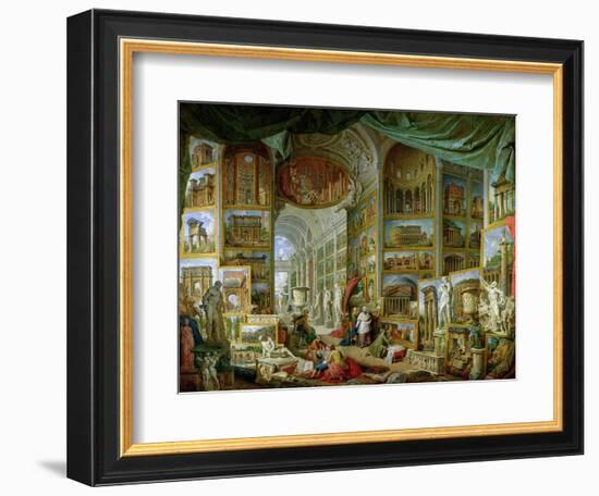 Gallery of Views of Ancient Rome, 1758-Giovanni Paolo Pannini-Framed Giclee Print