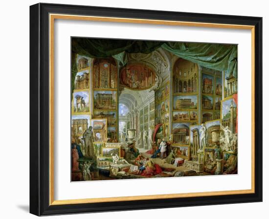 Gallery of Views of Ancient Rome, 1758-Giovanni Paolo Pannini-Framed Giclee Print