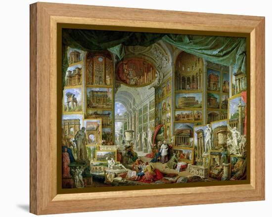 Gallery of Views of Ancient Rome, 1758-Giovanni Paolo Pannini-Framed Premier Image Canvas