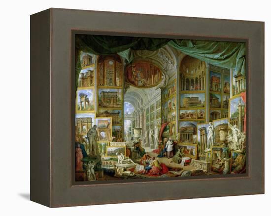 Gallery of Views of Ancient Rome, 1758-Giovanni Paolo Pannini-Framed Premier Image Canvas