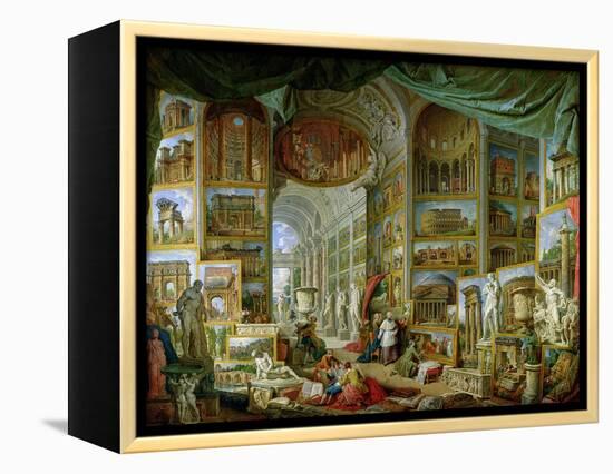 Gallery of Views of Ancient Rome, 1758-Giovanni Paolo Pannini-Framed Premier Image Canvas