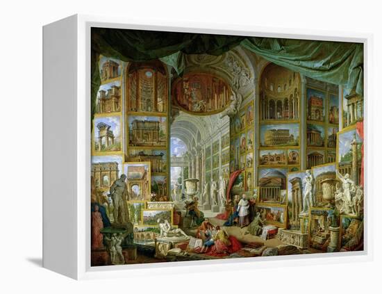 Gallery of Views of Ancient Rome, 1758-Giovanni Paolo Pannini-Framed Premier Image Canvas