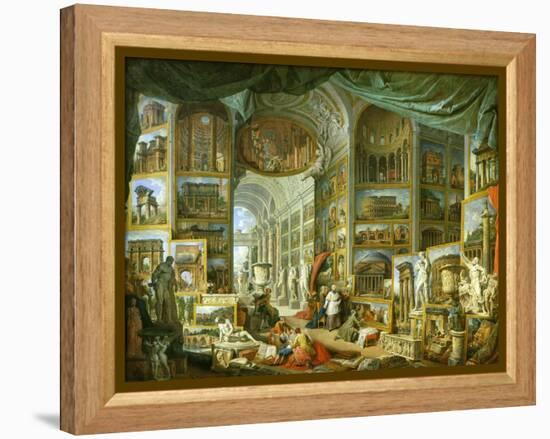 Gallery of Views of Ancient Rome, 1758-Giovanni Paolo Pannini-Framed Premier Image Canvas