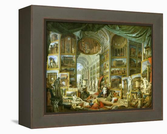 Gallery of Views of Ancient Rome, 1758-Giovanni Paolo Pannini-Framed Premier Image Canvas