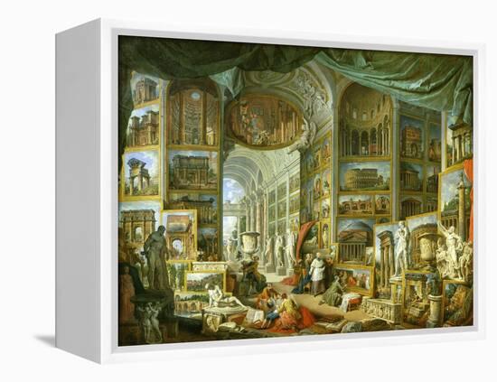 Gallery of Views of Ancient Rome, 1758-Giovanni Paolo Pannini-Framed Premier Image Canvas