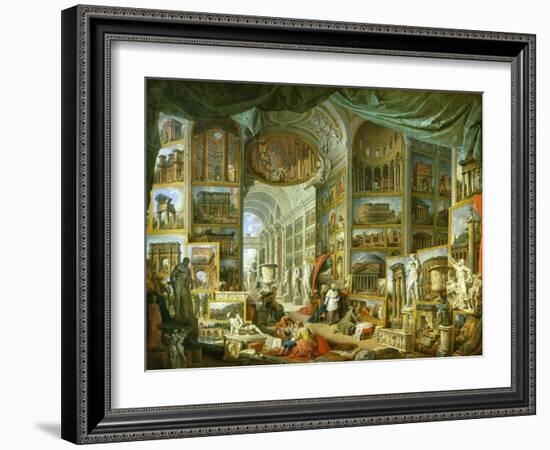 Gallery of Views of Ancient Rome, 1758-Giovanni Paolo Pannini-Framed Giclee Print