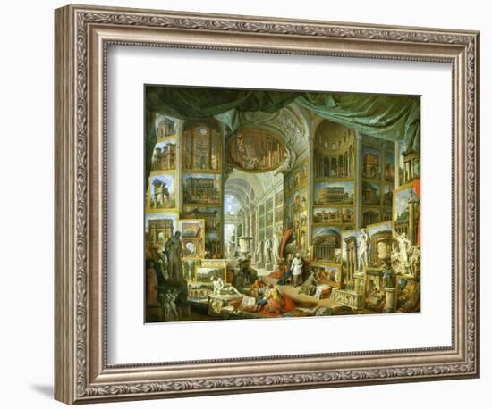 Gallery of Views of Ancient Rome, 1758-Giovanni Paolo Pannini-Framed Giclee Print