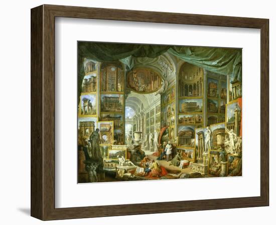 Gallery of Views of Ancient Rome, 1758-Giovanni Paolo Pannini-Framed Giclee Print