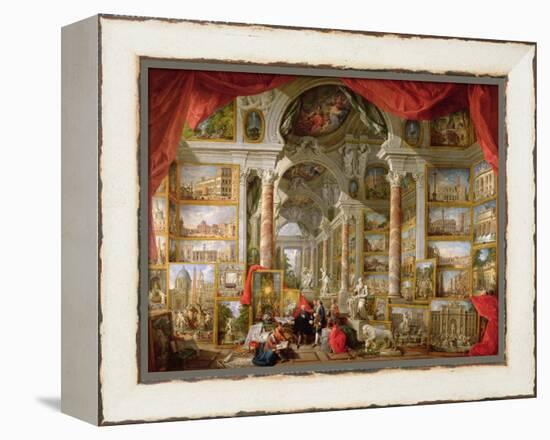 Gallery with Views of Modern Rome, 1759-Giovanni Paolo Pannini-Framed Premier Image Canvas