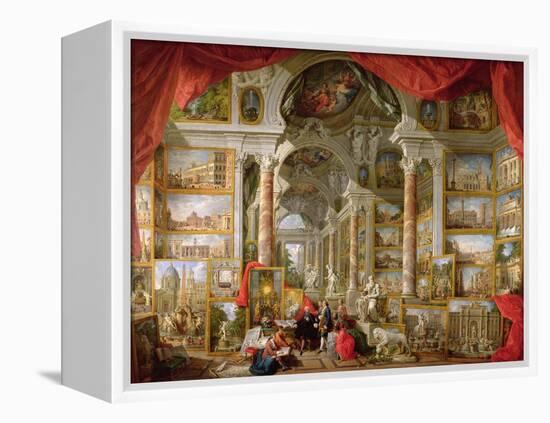 Gallery with Views of Modern Rome, 1759-Giovanni Paolo Pannini-Framed Premier Image Canvas