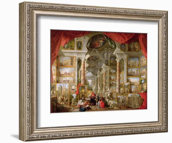 Gallery with Views of Modern Rome, 1759-Giovanni Paolo Pannini-Framed Giclee Print