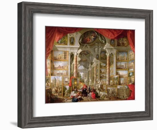 Gallery with Views of Modern Rome, 1759-Giovanni Paolo Pannini-Framed Giclee Print