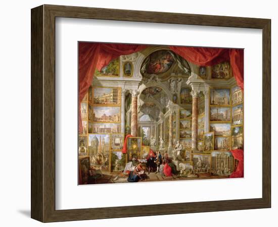 Gallery with Views of Modern Rome, 1759-Giovanni Paolo Pannini-Framed Giclee Print