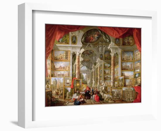 Gallery with Views of Modern Rome, 1759-Giovanni Paolo Pannini-Framed Giclee Print