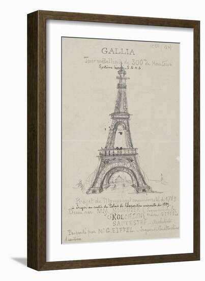 Gallia : projet de monument commémoratif de 1789-Stephen Sauvestre-Framed Giclee Print