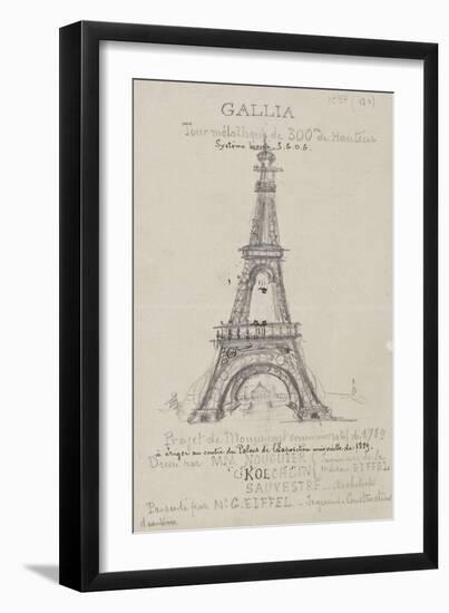 Gallia : projet de monument commémoratif de 1789-Stephen Sauvestre-Framed Giclee Print