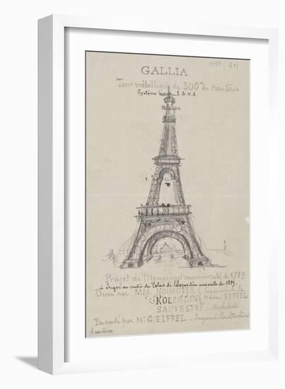 Gallia : projet de monument commémoratif de 1789-Stephen Sauvestre-Framed Giclee Print