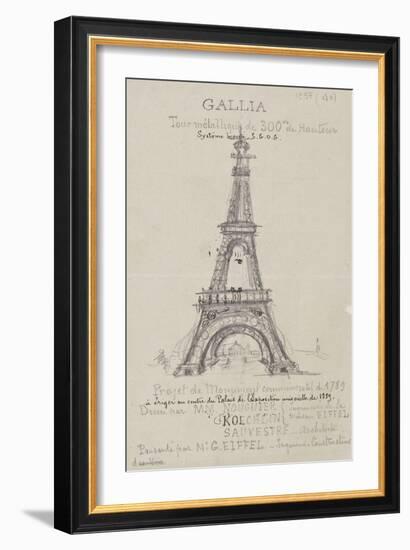 Gallia : projet de monument commémoratif de 1789-Stephen Sauvestre-Framed Giclee Print