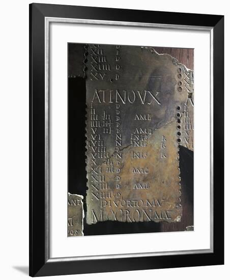 Gallic Lunar Calendar, Each Month Bears the Sign "Atinoux"-null-Framed Giclee Print
