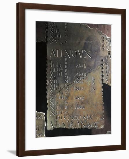 Gallic Lunar Calendar, Each Month Bears the Sign "Atinoux"-null-Framed Giclee Print