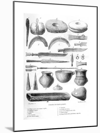 Gallic Utensils, 1882-1884-Charaire et fils-Mounted Giclee Print