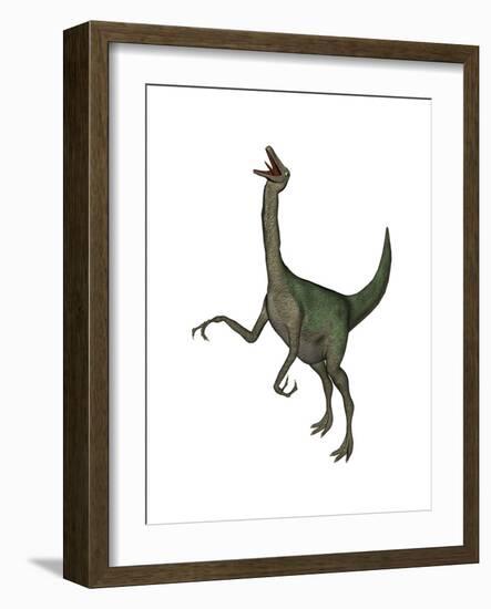 Gallimimus Dinosaur Roaring-Stocktrek Images-Framed Premium Giclee Print