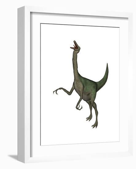 Gallimimus Dinosaur Roaring-Stocktrek Images-Framed Premium Giclee Print