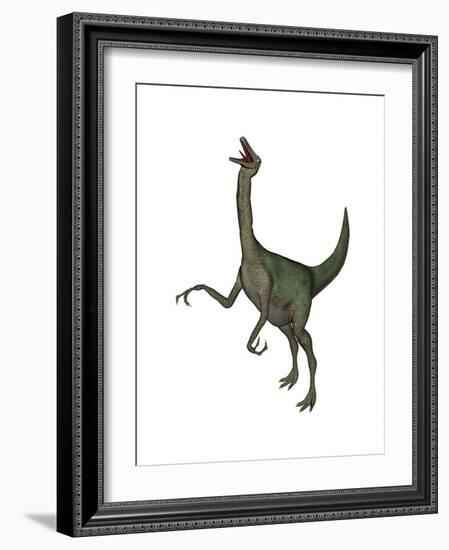 Gallimimus Dinosaur Roaring-Stocktrek Images-Framed Premium Giclee Print