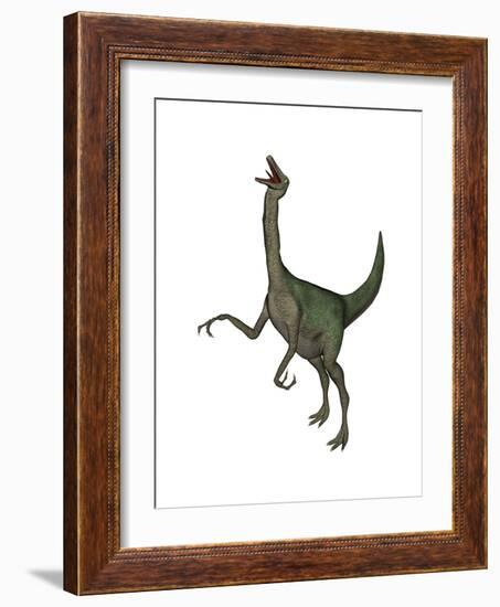 Gallimimus Dinosaur Roaring-Stocktrek Images-Framed Art Print