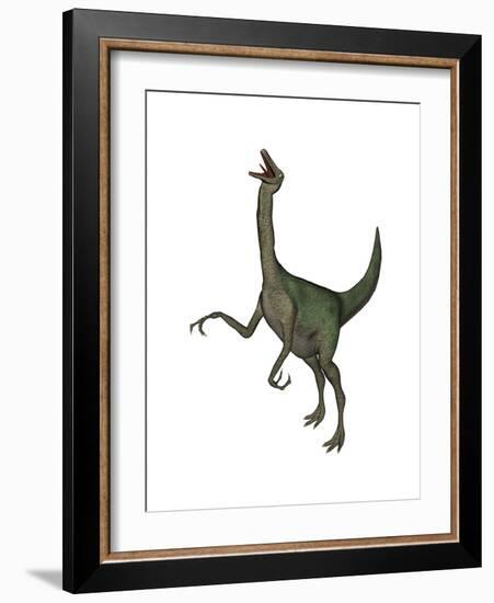 Gallimimus Dinosaur Roaring-Stocktrek Images-Framed Art Print