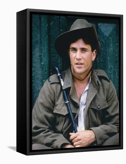 GALLIPOLI, 1981 directed by PETER WEIR Mel Gibson (photo)-null-Framed Stretched Canvas