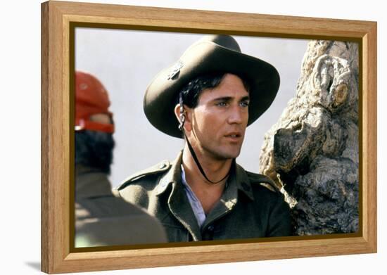 GALLIPOLI, 1981 directed by PETER WEIR On the set, Mel Gibson (photo)-null-Framed Stretched Canvas