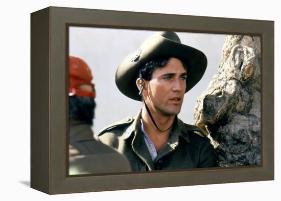 GALLIPOLI, 1981 directed by PETER WEIR On the set, Mel Gibson (photo)-null-Framed Stretched Canvas