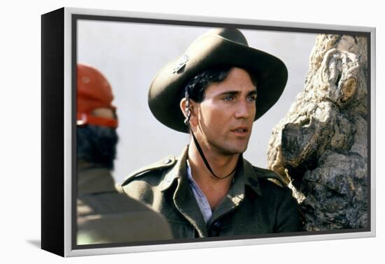 GALLIPOLI, 1981 directed by PETER WEIR On the set, Mel Gibson (photo)-null-Framed Stretched Canvas