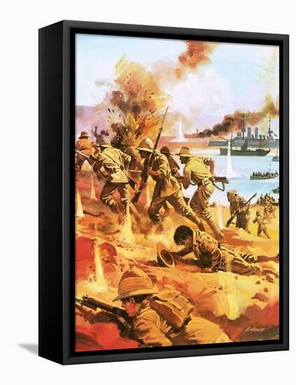 Gallipoli Invasion-Andrew Howat-Framed Premier Image Canvas