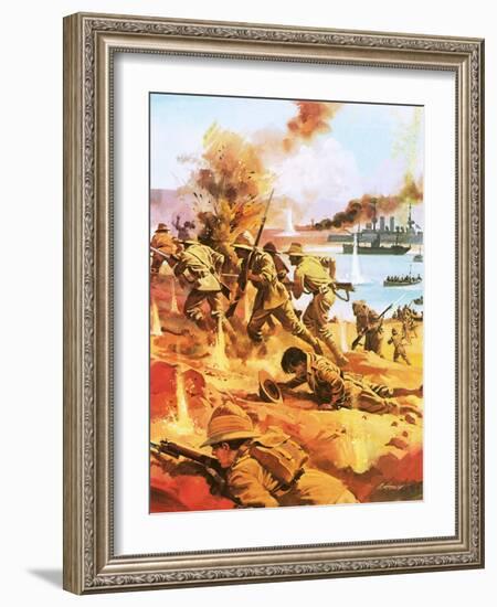 Gallipoli Invasion-Andrew Howat-Framed Giclee Print